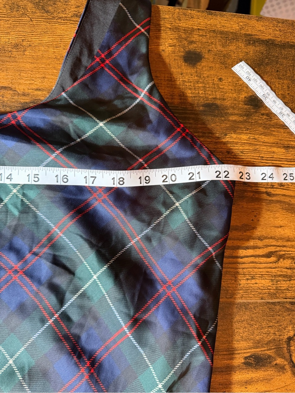 Lauren Ralph Lauren Plaid Midi Dress Women’s Size 18 Pine Green Navy Red NWT - Picture 4 of 12